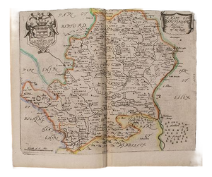 1673 Blome Map of Hartfodshire UK