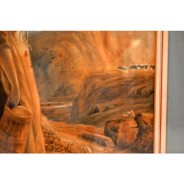 Figurative Composition, 19th Century, Watercolor, Framed For Sale - Image 6 of 9