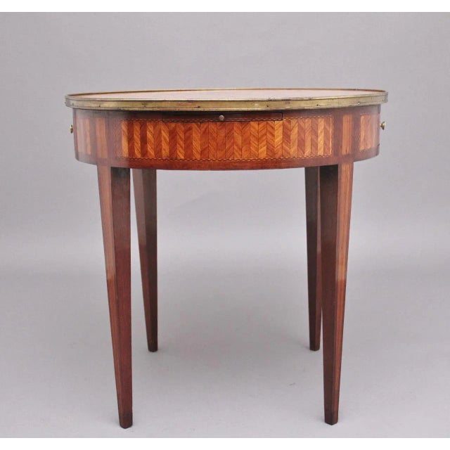 19th-Century French Kingwood and Marble Top Center Table For Sale - Image 5 of 12