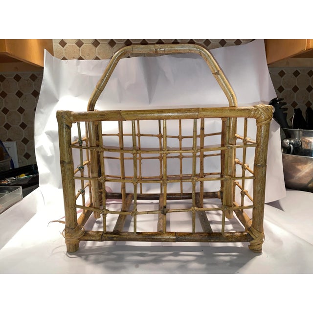 Wood Late 19th Century Aesthetic Style English Bamboo Music or Magazine Rack For Sale - Image 7 of 12