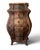 Curvaceous chest of vintage drawers with a woven timber finish to all faces. Each drawer features a metal ring pull...