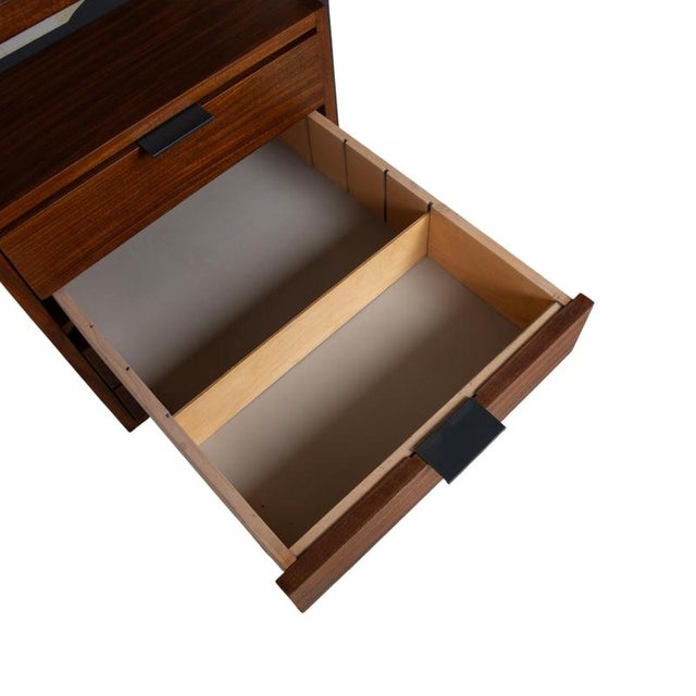 Wood Wooden Apples, Wooden Desk, Brown Teak, Bauhaus Style, Drawers For Sale - Image 7 of 17