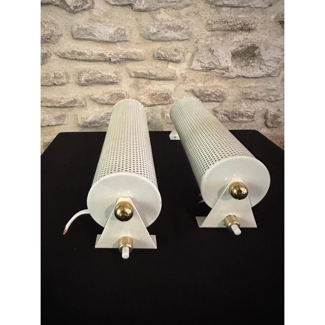 Wall Lights attributed to Mathieu Matégot for Atelier Matégot, 1950s, Set of 2 For Sale - Image 15 of 18
