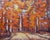 Original Oil Landscape Painting of Fall Woods For Sale