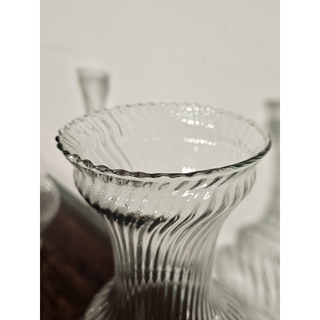 Glass Art Deco Flower Vases in Blown Glass, Set of 2 For Sale - Image 7 of 9