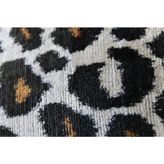 Boho Chic Silk Velvet Ikat Pillow Cover Bohemian Pillow Cover For Sale In Washington DC - Image 6 of 8