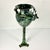 1970s Vintage Neoclassical English Stag Head Faux Verdigris Green Tole Pedestal Urn Vase. For Sale - Image 10 of 15