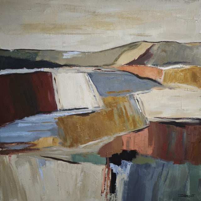 Contemporary Equilibre Des Strates, Abstract Landscape, Contemporary, Framed by Sophie Dumont For Sale - Image 3 of 9