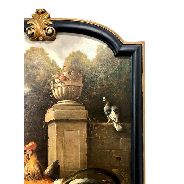 19th Century 19th-Century Large-Scale Painting of Bird Pairs in a Classical Landscape, After Melchior D’Hondecoeter For Sale - Image 5 of 8