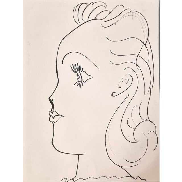 Modern Pablo Picasso, Young Girl, Lithograph, 1957 For Sale - Image 3 of 3
