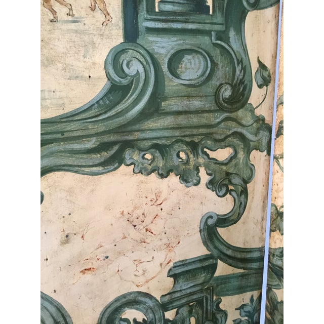 19th Century European Hand Painted Dressing Screen For Sale - Image 10 of 13