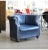 Blue Blue Leather Armchair, 1960s For Sale - Image 8 of 8