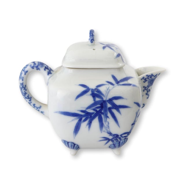 Late 19th Century Japanese Meiji Porcelain Bamboo Tea Set, 3 Pieces For Sale - Image 11 of 12