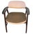 Mid-Century Modern Mid-Century Dark Oak Accent Armchairs W/ Beige Seat by Paoli Furniture, Set of 3 For Sale - Image 3 of 8