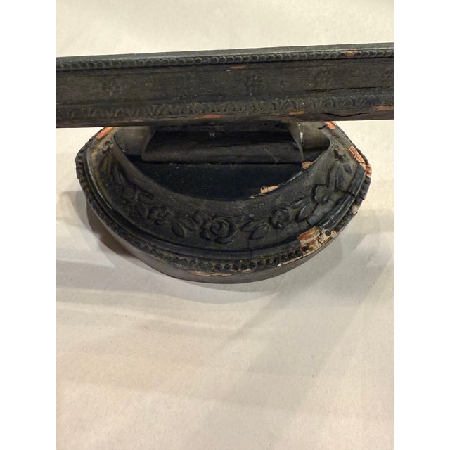 Circa 1870's Ebonized Victorian Pedestal Tabletop Frame For Sale In San Diego - Image 6 of 13