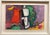 Surrealism Leo Roth, Israeli Kibbutz Artist Judaica Shul Torah Ark Surrealist Gouache Painting For Sale - Image 3 of 6
