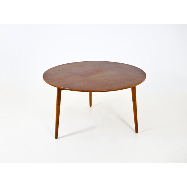 Mid-Century Modern Heart Dining Table and Chairs attributed to Hans J. Wegner for Fritz Hansen, 1950s, Set of 7 For Sale - Image 3 of 17