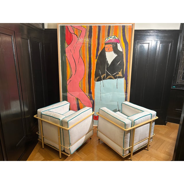 1980s LC2 Lounge Chairs by Le Corbusier for Cassina, 1980s, Set of 2 For Sale - Image 5 of 18