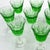 Vintage Emerald Green Cut Crystal Wine Glasses from Cristalería San Carlos, Argentina, 1950s, Set of 8 For Sale - Image 15 of 18
