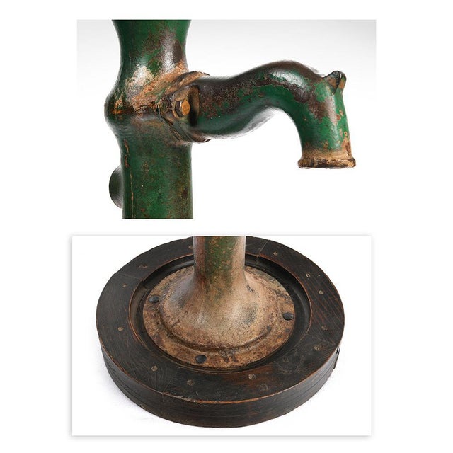 Bolster Fountain in Iron and Wood For Sale - Image 3 of 4