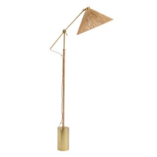 Fitzgerald Floor Lamp, Natural Abaca Rope For Sale