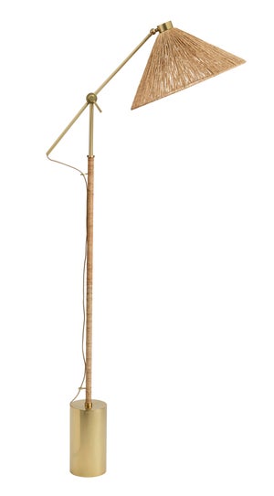 Fitzgerald Floor Lamp, Natural Abaca Rope
