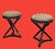 Nancy Corzine c.2000 Nancy Corzine Carved Hardwood Tripod Base Stool. For Sale - Image 4 of 10