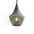 Handcrafted verdigris copper pendant light from Indonesia. Showcases intricate, time-honored metalwork with a richly aged...