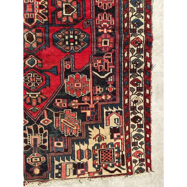 Vintage Distressed Hamadan Rug, 1940s For Sale - Image 9 of 16