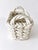 1980s White Ceramic Woven Lattice Rectangular Handled Cachepot or Basket For Sale - Image 10 of 11