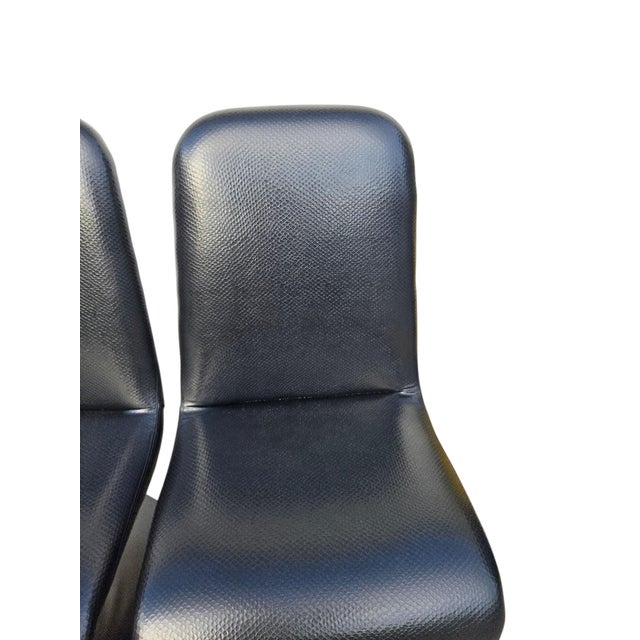 Vintage Mid Century Faux Snakeskin Cantilever S Side Chairs Panton 1-2-3 Style For Sale - Image 13 of 16