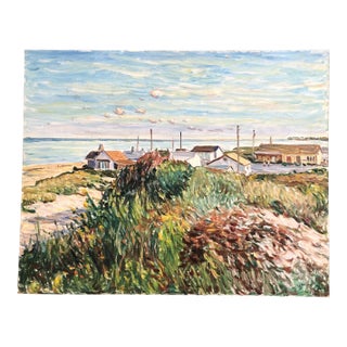 Original Contemporary Impressionist Painting “On the Dunes” Seascape Signed For Sale