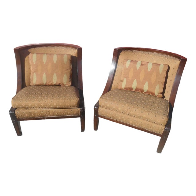 Gorgeous Drexel Heritage Fireside / Lounge Chairs- A Pair For Sale