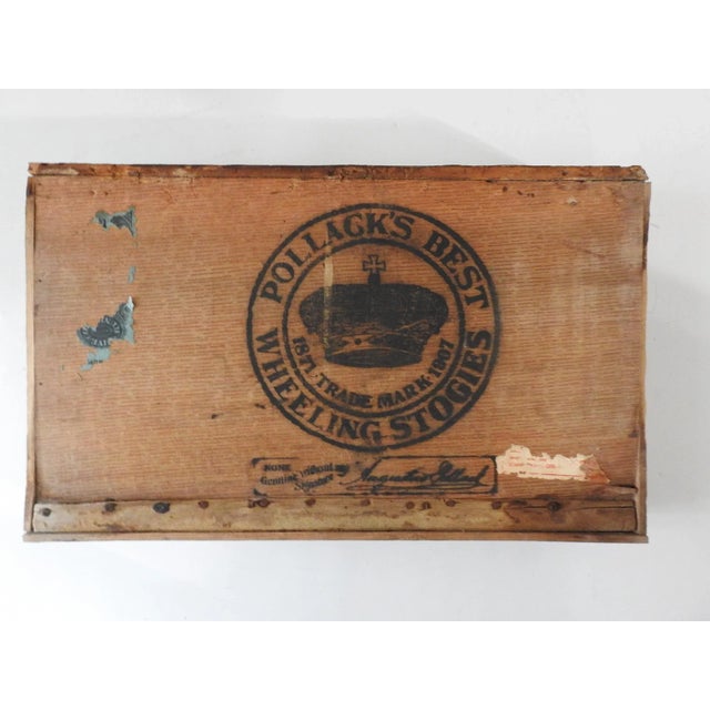 Antique Distressed Folk Art Box For Sale In Seattle - Image 6 of 13