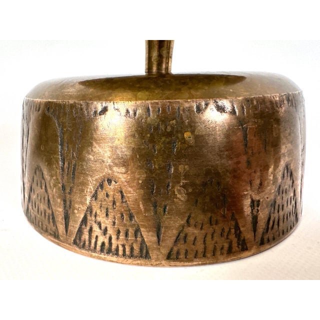 Vintage Danish Brass Footed Pedestal Bowl from Nordisk Malm, 1950s For Sale - Image 9 of 12