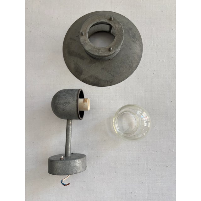 Metal Mid-Century Scandinavian Metal Outdoor Wall Lamp by Louis Poulsen, 1950s For Sale - Image 7 of 9