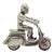 Vintage Italian Handmade Genuine Silver Iconic Vespa Scooter Figurine Sculpture, Made in Arezzo (Ar, Tuscany) For Sale