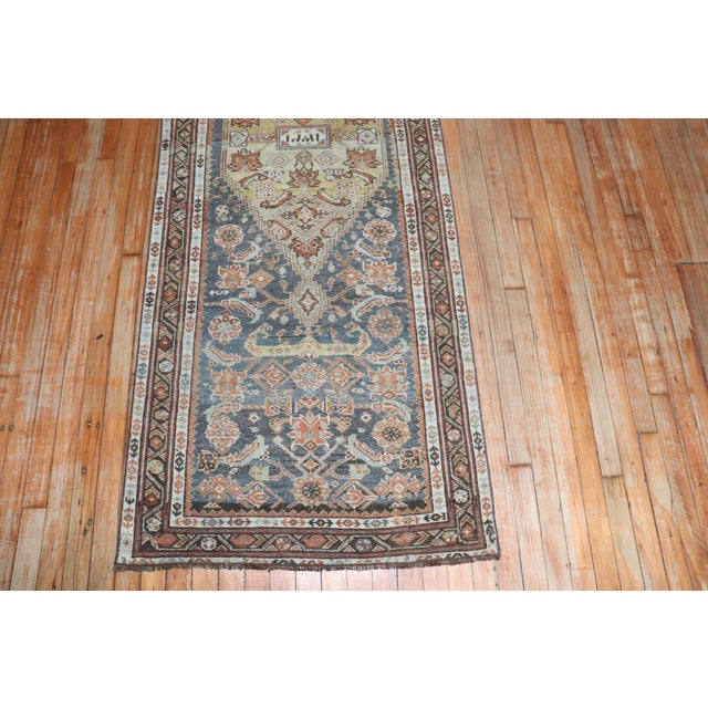 Textile Kurdish Antique Persian Medallion Runner - 2'10" x 8' For Sale - Image 7 of 10