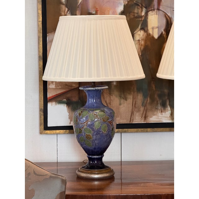 1950s Pair of Royal Doulton “Rose” Lamps For Sale - Image 6 of 15