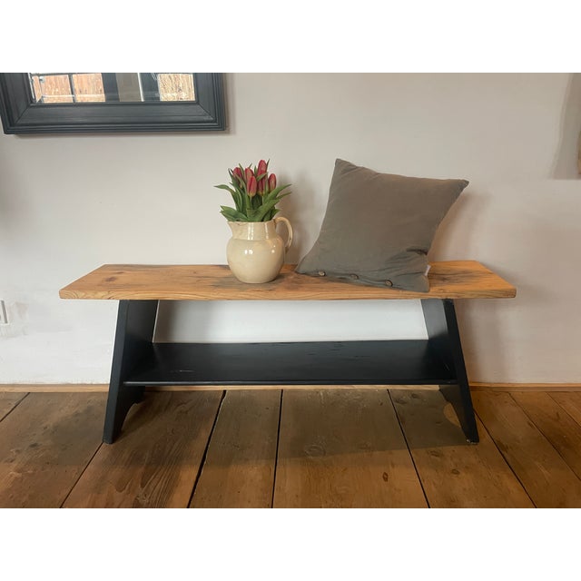 Antique Fir Bench, 1890s For Sale - Image 4 of 12