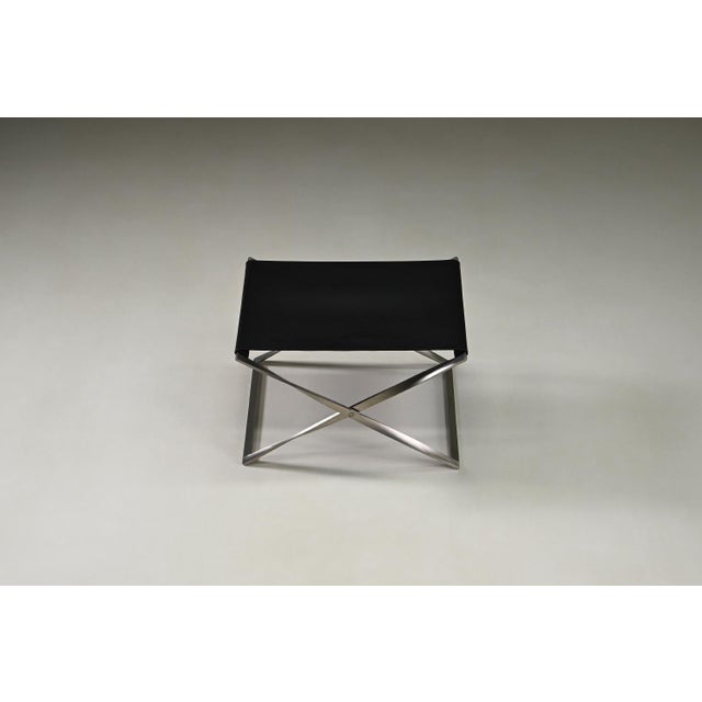 Fritz Hansen Folding Stool PK91 by Poul Kjærholm for Fritz Hansen, Denmark, 1960s For Sale - Image 4 of 10
