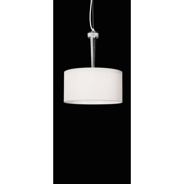 Diamond Hanging Lamp in Polished Chrome and Crystal by Aggiolight. Dimensions: D 30 x H 41 cm. Materials: Polished Chrome,...