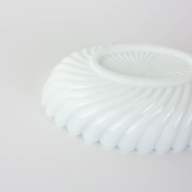 White Opaline Glass Bowl from Ivima, 1940s For Sale - Image 11 of 18