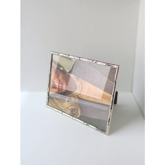 Late 20th Century Chrome Bamboo Picture Frame For Sale - Image 5 of 12