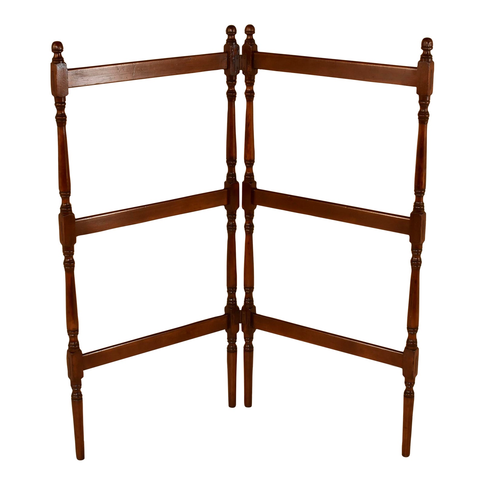 19th Century Walnut Folding Blanket/Quilt Rack | Chairish