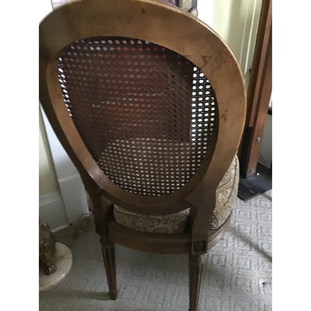 Barbara Barry Style by Henredon Wood & Fabric Done in Beautiful Browns and Grays. Detail medallion on legs Henredon stamp...