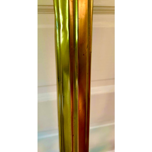 Pair of Vintage Tall Brass Candelsticks For Sale - Image 4 of 8