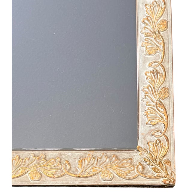 Bunny Adelman Vintage Large Ivory & Gold Brass Picture Frame With Embossed Acanthus Leaf Motif – 8" X 10" For Sale - Image 4 of 11
