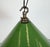 Metal British Industrial Green Enamel Factory Pendant Lamp, 1950s For Sale - Image 7 of 15