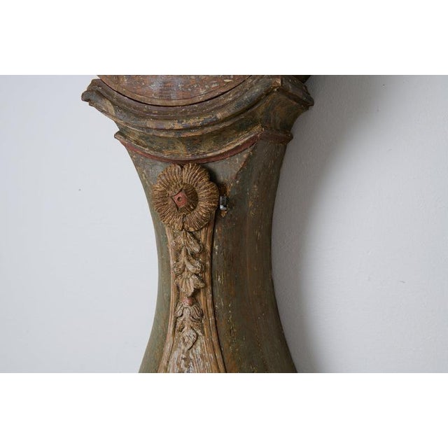 Antique Rococo Country Long Case Clock, Sweden, 1790 For Sale - Image 9 of 14